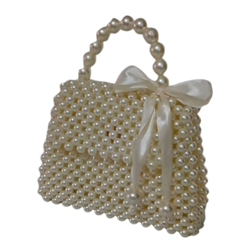 Handmade Pearl Beaded Bag: Bridal, Evening Shoulder Bag